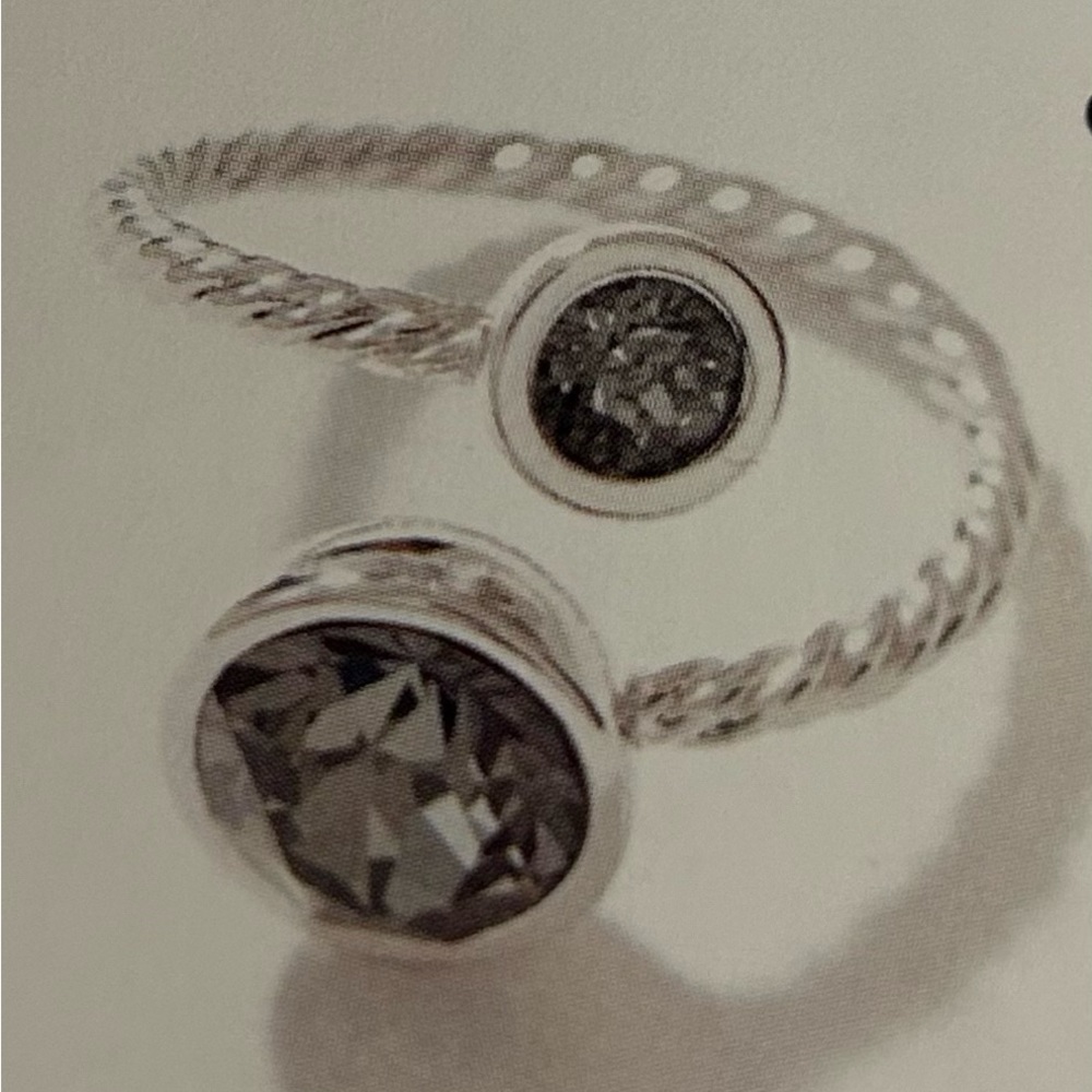 TOUCHSTONE CRYSTAL BY SWAROVSKI CURLED UP RING